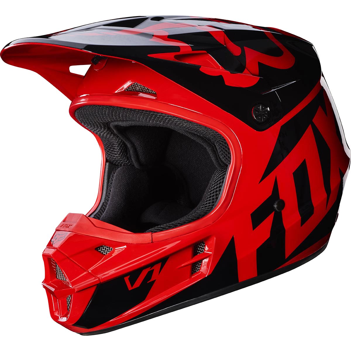 Fox V1 Race шлем, красный