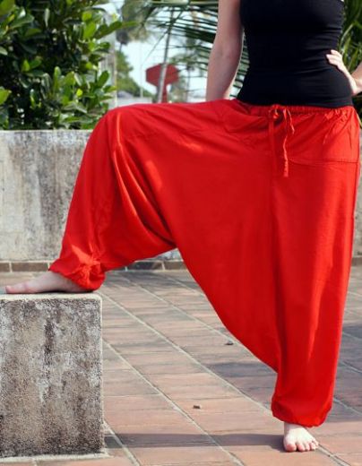 индийские красные штаны алладины (афгани) из вискозы, СПб. Мужские и женские