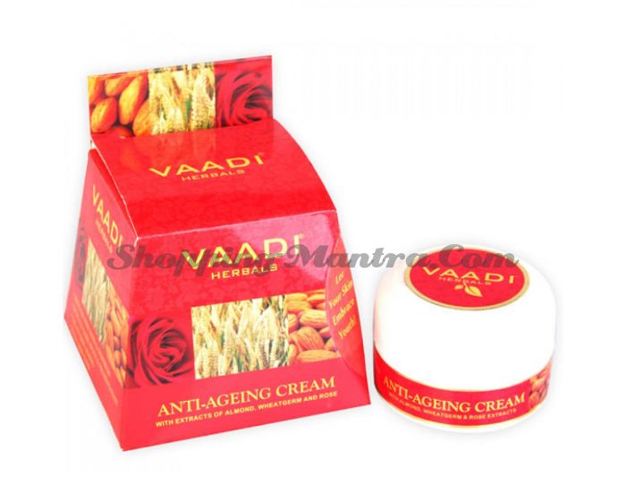 Антивозрастной крем для лица с маслом зародышей пшеницы и розой Ваади | Vaadi Herbals Anti Ageing Cream