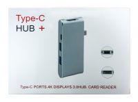 Хаб USB Type-C с HDMI и картридером YC-204