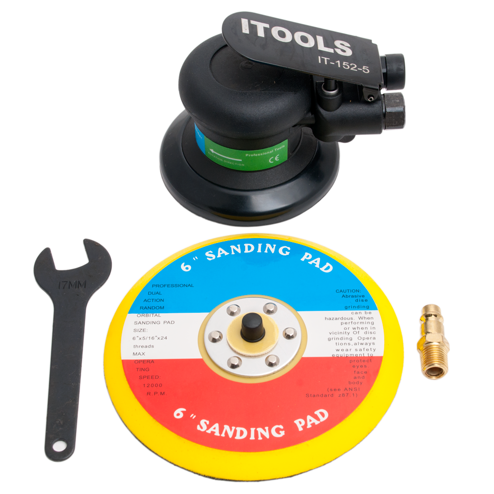 Itools IT-152-5 Машинка шлифовальная пневматическая Itools, орбита 5мм, подложка 152мм без отверстий