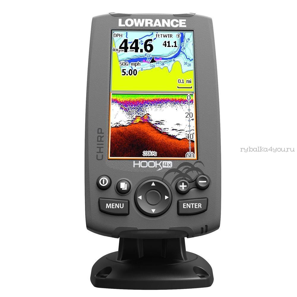 Купить Эхолот Lowrance Hook-4 Mid/High/DownScan (Артикул: 000-12647-001)  цена 33294 рубля в рыболовном интернет каталоге в Москве с доставкой на дом