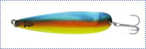 Блесна троллинговая колеблющаяся Rhino Trolling Spoons I модель Xtra MAG 115 мм, 27 гр., расцветка: Copper Blue Dolfin