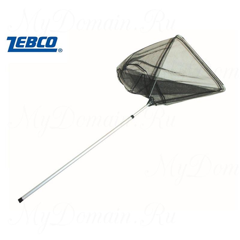 Подсак Zebco для рыбы Tele Landing Net 6mm нейлоновый, быстросохнущая сетка ПВХ телескопическая ручка длина 2,4 м.,размер 50х50 см;