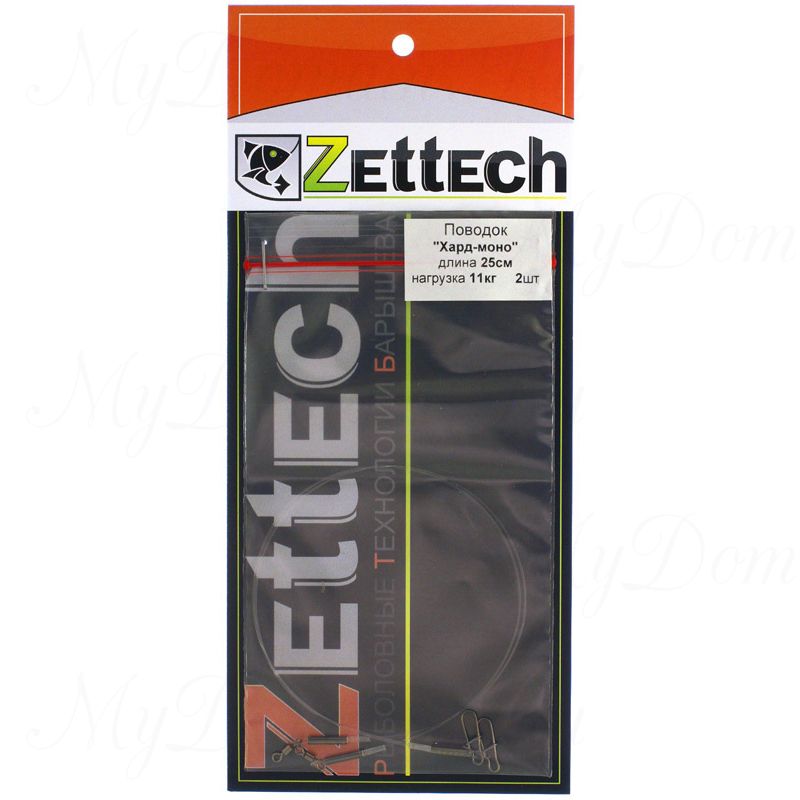 Поводок ZETTECH, материал "HardMONO"до 18 кг; 35см; в упаковке 2 шт (Zttch-P-HM-18kg-35sm-2pcs)