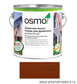 OSMO ДЕШЕВЛЕ! Защитное масло-лазурь для древесины для наружных работ OSMO Holzschutz Ol-Lasur 703 Махагон 0,75 л Osmo-703-0,75 12100004