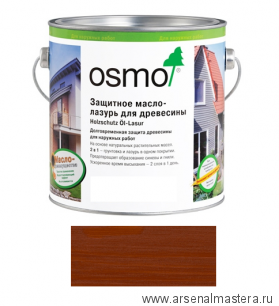 Защитное масло-лазурь для древесины для наружных работ OSMO Holzschutz Ol-Lasur 703 Махагон 0,75 л Osmo-703-0,75 12100004