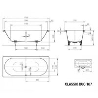 схема ванны Kaldewei Classic Duo 170х75