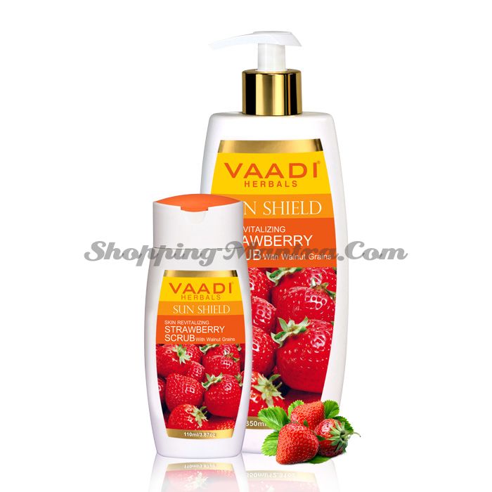Лосьон-скраб для лица и тела с клубникой и грецким орехом Ваади | Vaadi Strawberry Scrub Lotion