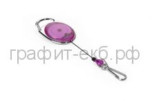 Зажим-рулетка для бейджа Style овальная фиолетовая Durable 8327-12