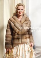 Короткая шуба из куницы