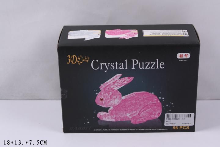 9027 Пазл розовый кролик