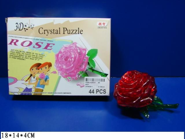 9001 пазл 3D роза 44 дет Аленький цветочек