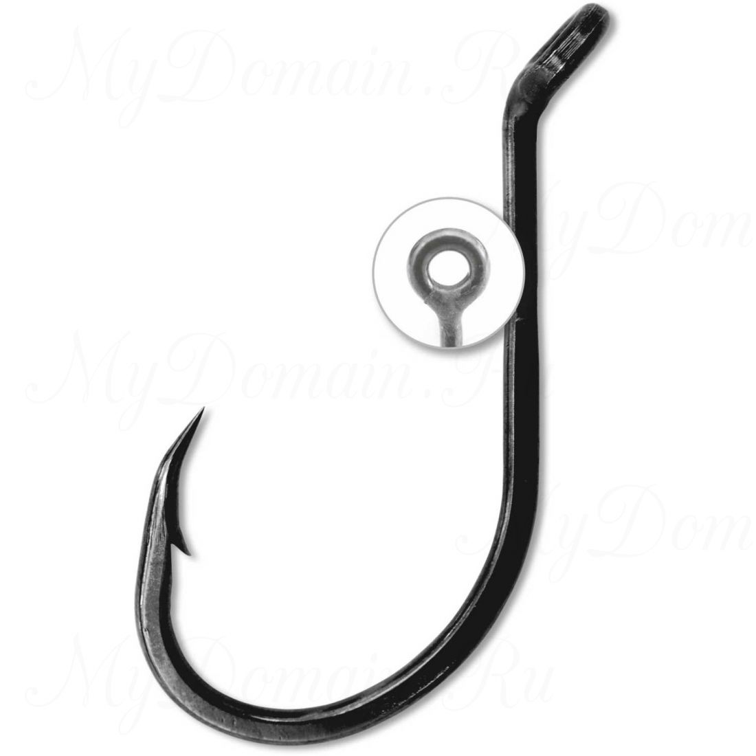 Крючок одинарный Black Cat Power Rig Hook #6/0 6pcs black nickel