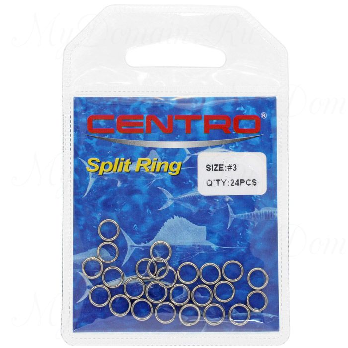 Кольцо заводное Centro Split Ring Bent Type Dealers pack 10pc #4, 7.5 mm, 10 шт. в уп.