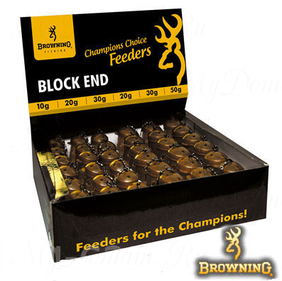 Набор кормушек методных Browning Block-end Feeder Sortiment, 6*10гр,23мм/6*20гр,23мм/6*30гр,23мм/6*20гр,28мм/6*30гр,28мм/6*50гр,28мм (6664 999)