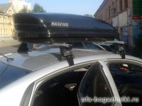 Багажник на крышу Kia Rio 3 (c 2011г, sedan / hatchback), Lux, аэродинамические дуги (53 мм)