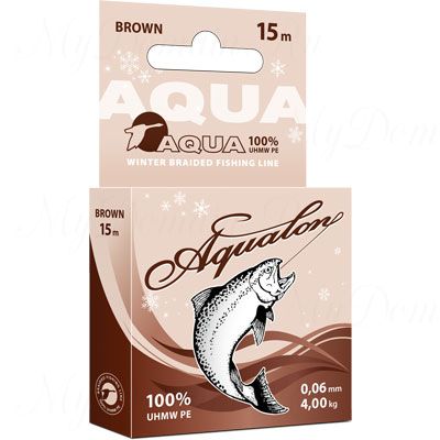 Плетеный шнур AQUA Aqualon Brown 15m d=0,14mm