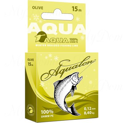Плетеный шнур AQUA Aqualon Olive 15m d=0,12mm