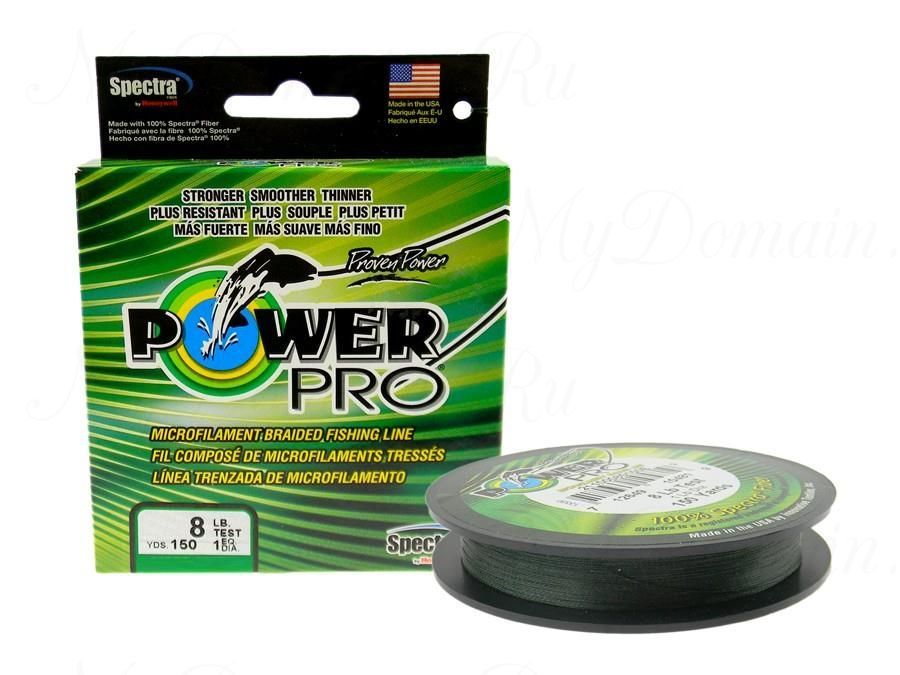 Плетеный шнур Power Pro 135m Moss Green d=0,36mm (30,0kg)