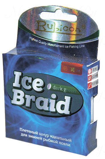 Зимняя плетеная леска RUBICON Ice Braid 30m olive, d=0,10mm