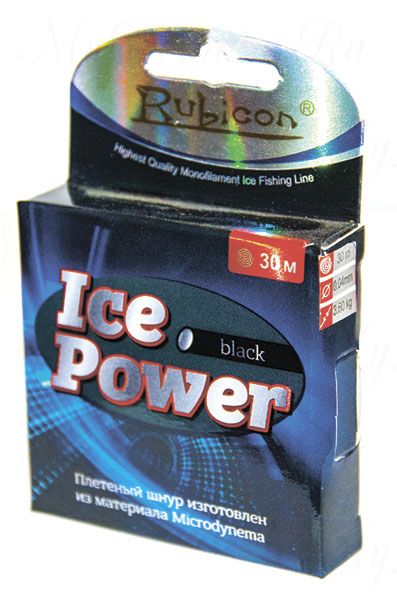 Плетеный шнур RUBICON Ice Power 30m black, d=0,04mm