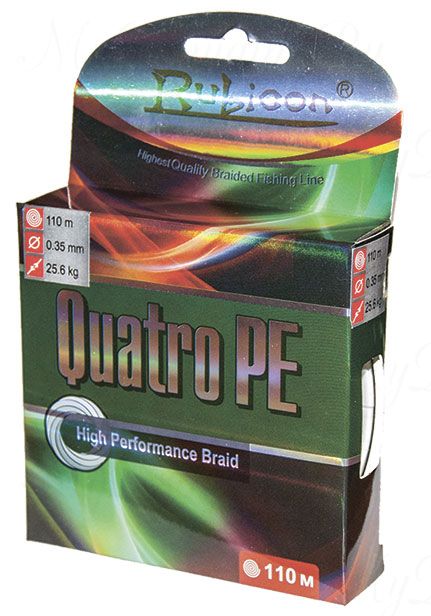 Плетеный шнур RUBICON Quatro PE 110m d=0,10mm (multicolor)