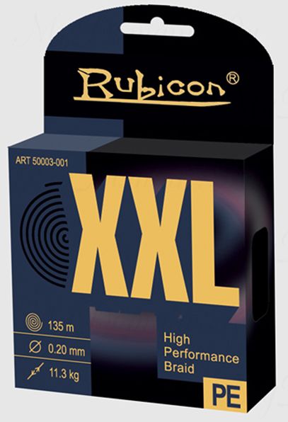 Плетеный шнур RUBICON XXL 135m black, d=0,22mm