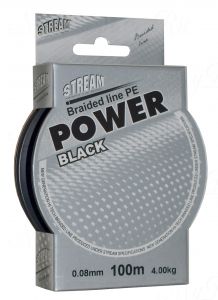 Плетеный шнур STREAM Power Black 100m d=0,25 mm