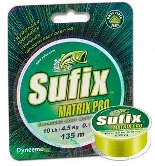 Плетеный шнур SUFIX Matrix Pro Chartreuse 135м 0.23мм