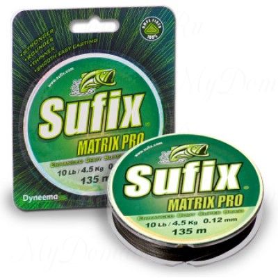 Плетеный шнур SUFIX Matrix Pro Mid.Green 135м 0.10мм