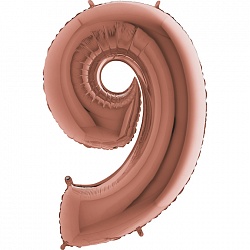 Фигура "9" (102 см) розовое золото