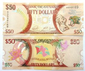 Гайана 50 долларов 2016 ПАМЯТНАЯ / ЮБИЛЕЙНАЯ