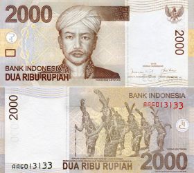 Индонезия 2000 рупий 2009 (2012) UNC ПРЕСС