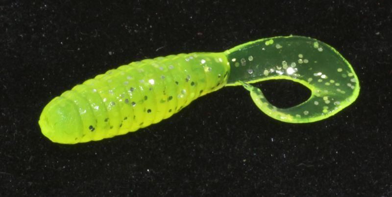 Приманка съедобная ALLVEGA "Flutter Tail Grub" 5,5см 1,8г (10шт.) цвет chartreuse