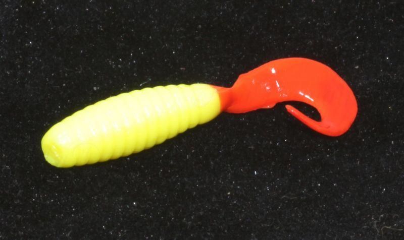 Приманка съедобная ALLVEGA "Flutter Tail Grub" 5,5см 1,8г (10шт.) цвет solid yellow RT