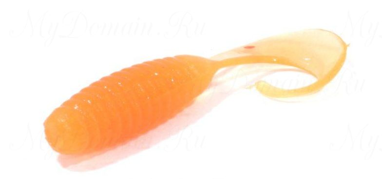 Приманка съедобная ALLVEGA "Flutter Tail Grub" 8см 3,6г (7шт.) цвет crazy carrot