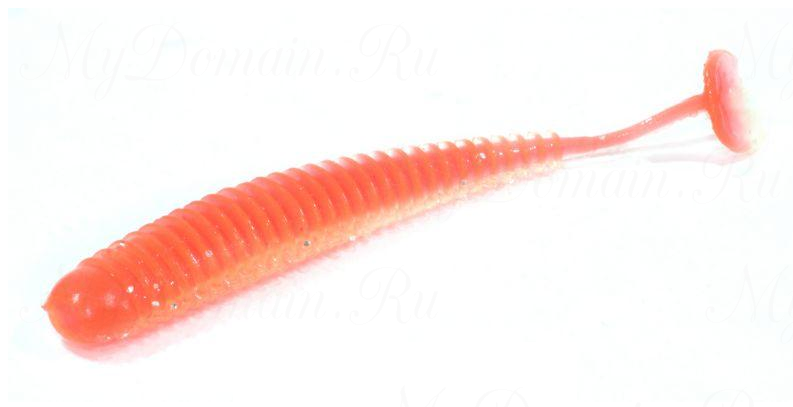 Приманка съедобная ALLVEGA "Skinny Tail" 5см 1г (8шт.) цвет orange back silver flake