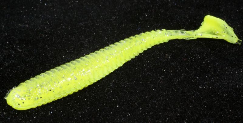 Приманка съедобная ALLVEGA "Skinny Tail" 8,75см 5г (5шт.) цвет lemon back silver flake
