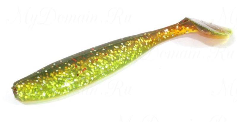 Приманка съедобная ALLVEGA "Tail Shaker" 10см 6,5г (7шт.) цвет green oil confetti