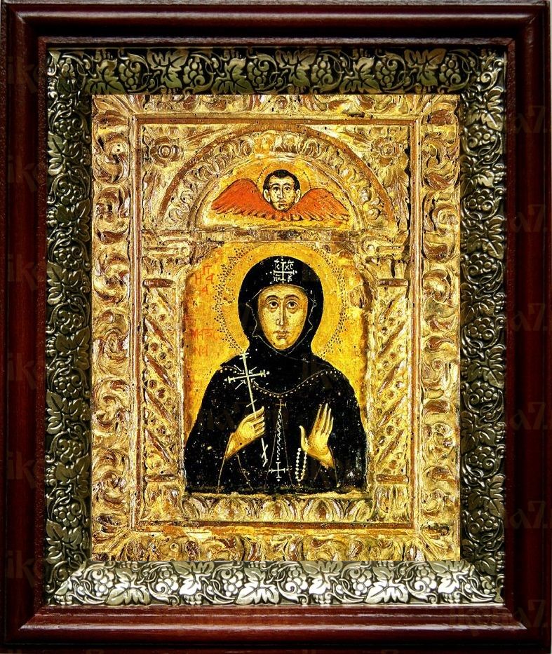 Матрона Константинопольская (19х22), темный киот