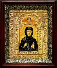 Матрона Константинопольская (19х22), темный киот