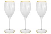 Набор: 6 хрустальных бокалов для вина "Пиза золото", 0.275 л