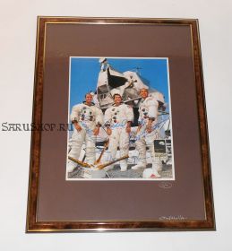 Автографы: экипажа «Аполлон-12» - Пит Конрад, Ричард Фрэнсис Гордон, Алан Бин. Редкость