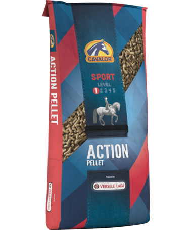 Action Pellet мюсли для спортивных, активных и молодых лошадей, без овса 20 кг Cavalor