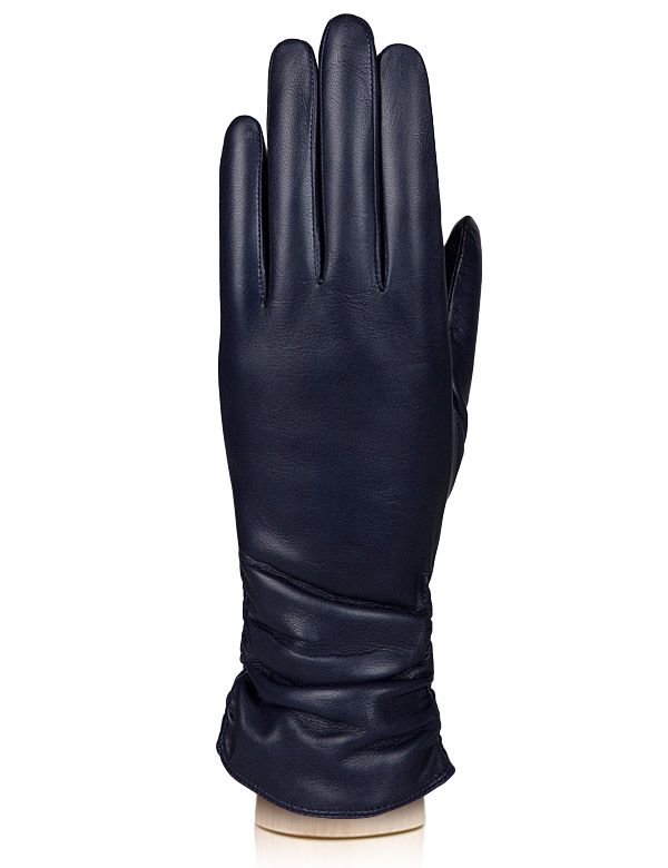 Кожаные перчатки со сборкой на манжете LABBRA GR01-00009350