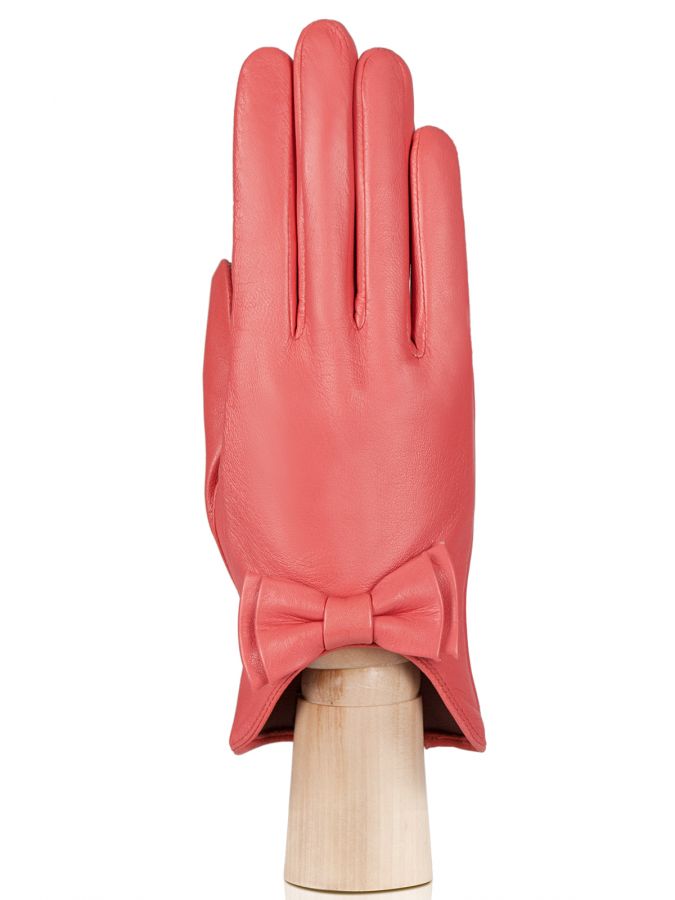 Кожаные женские перчатки с бантиком LABBRA GR01-00022935