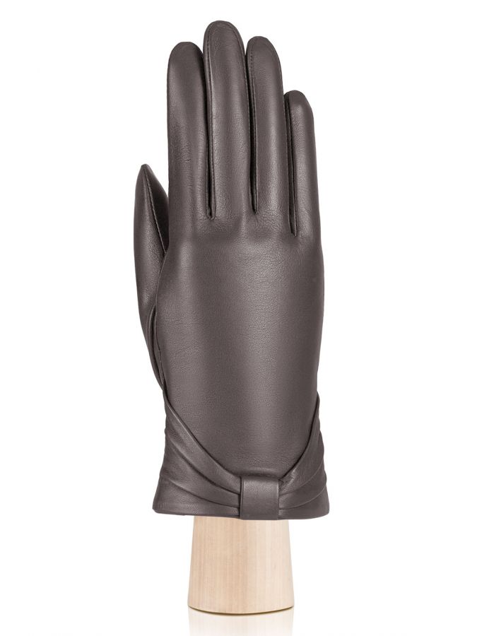 Женские перчатки с кожаным бантиком на манжете ELEGANZZA GR01-00023294