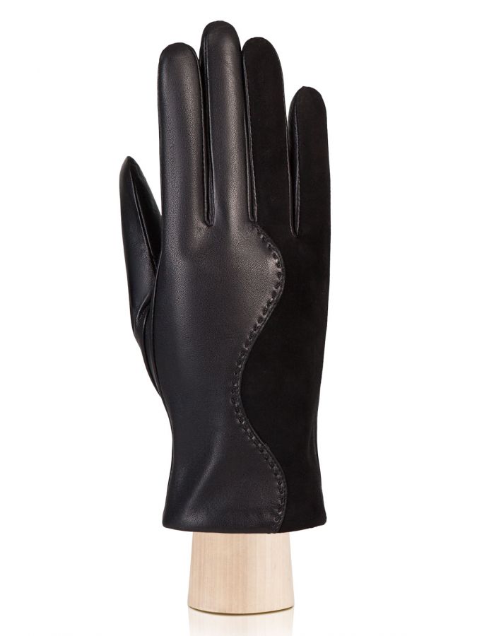 Женские перчатки с комбинацией кожи и велюра ELEGANZZA GR01-00023367