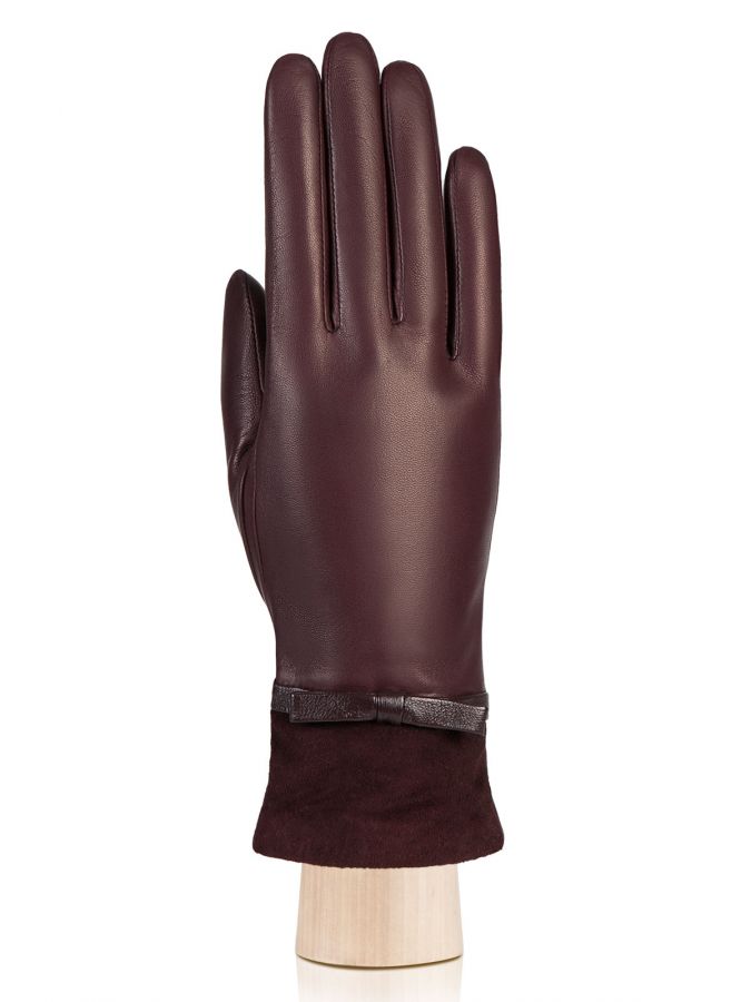 Кожаные перчатки с велюровой вставкой ELEGANZZA GR01-00023442